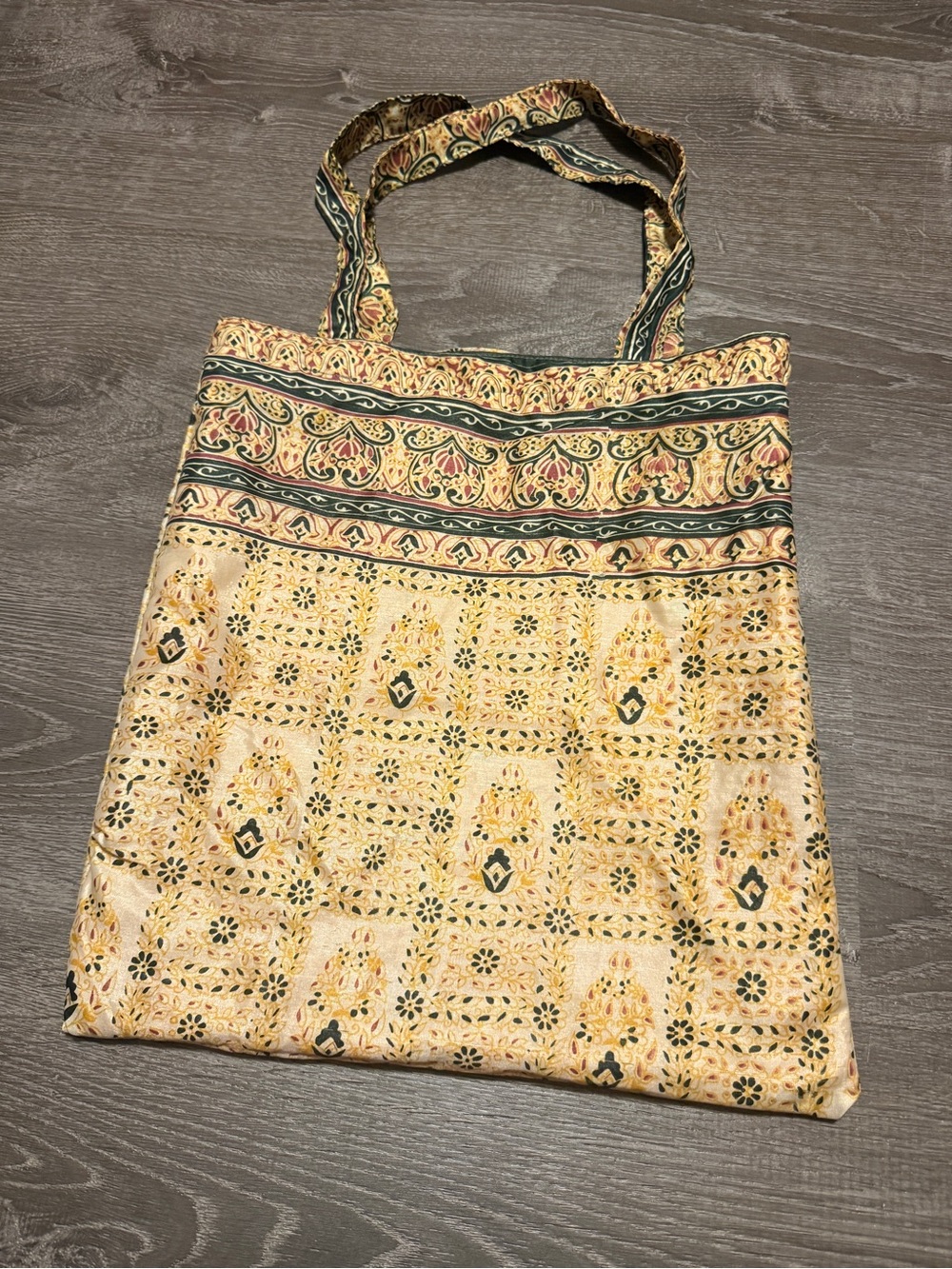 Handmade Reversible Boho Floral Paisley Tote Bag